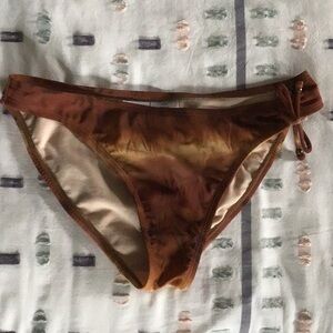 Brown Tie-Dye Bikini Bottom